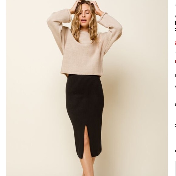 Free People Dresses & Skirts - NWT Free People Skyline Ribbed Midi Skirt